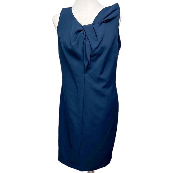 Abby Glass Twisted Neck Bow Dress - Picture 1 of 7